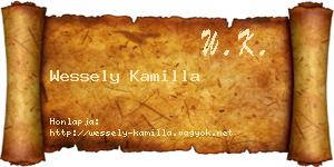 Wessely Kamilla névjegykártya